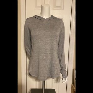 NWT Women’s Reebok L/S Hoodie Top Sz S Gray